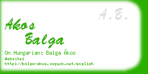 akos balga business card