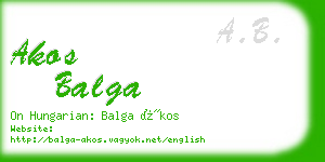 akos balga business card